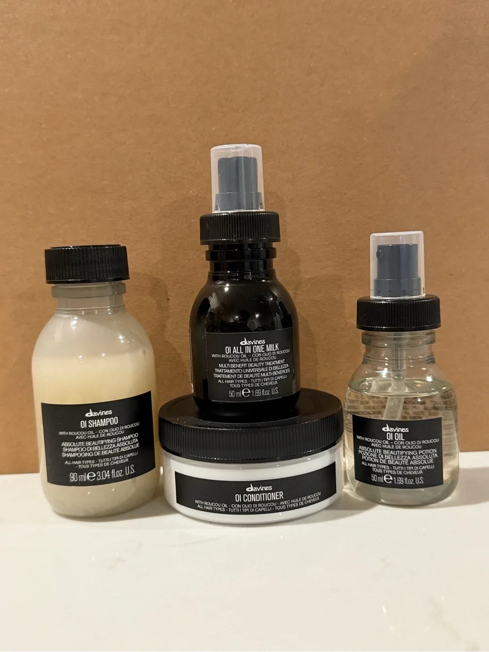 New & Authentic Davines OI Travel/Gift Size Hair Care Set